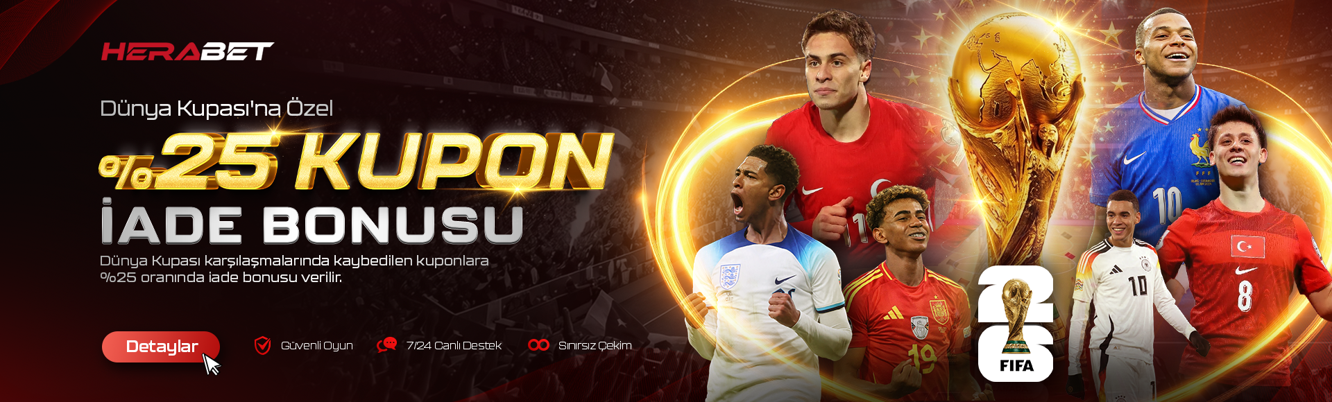 Herabet %25 kupon iade bonusu